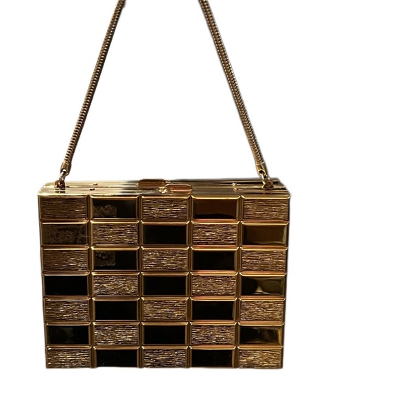 Handbags - XXSOLDXX VINTAGE Art Deco gold box Glamour purse|makeup purse